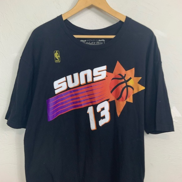 Mitchell & Ness Steve Nash #13 Phoenix Suns Hardwood Classics T-Shirt Black XXL - Picture 7 of 10